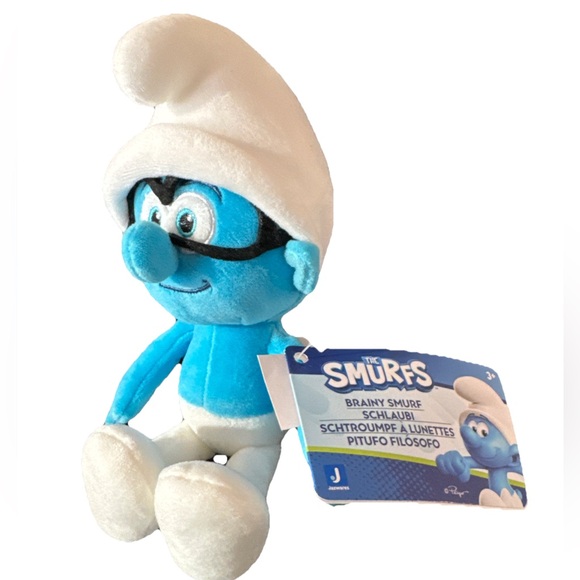 The Smurfs Stuffed Animals Plush-Brainy Smurf 7 Inch NEW! - Picture 4 of 4